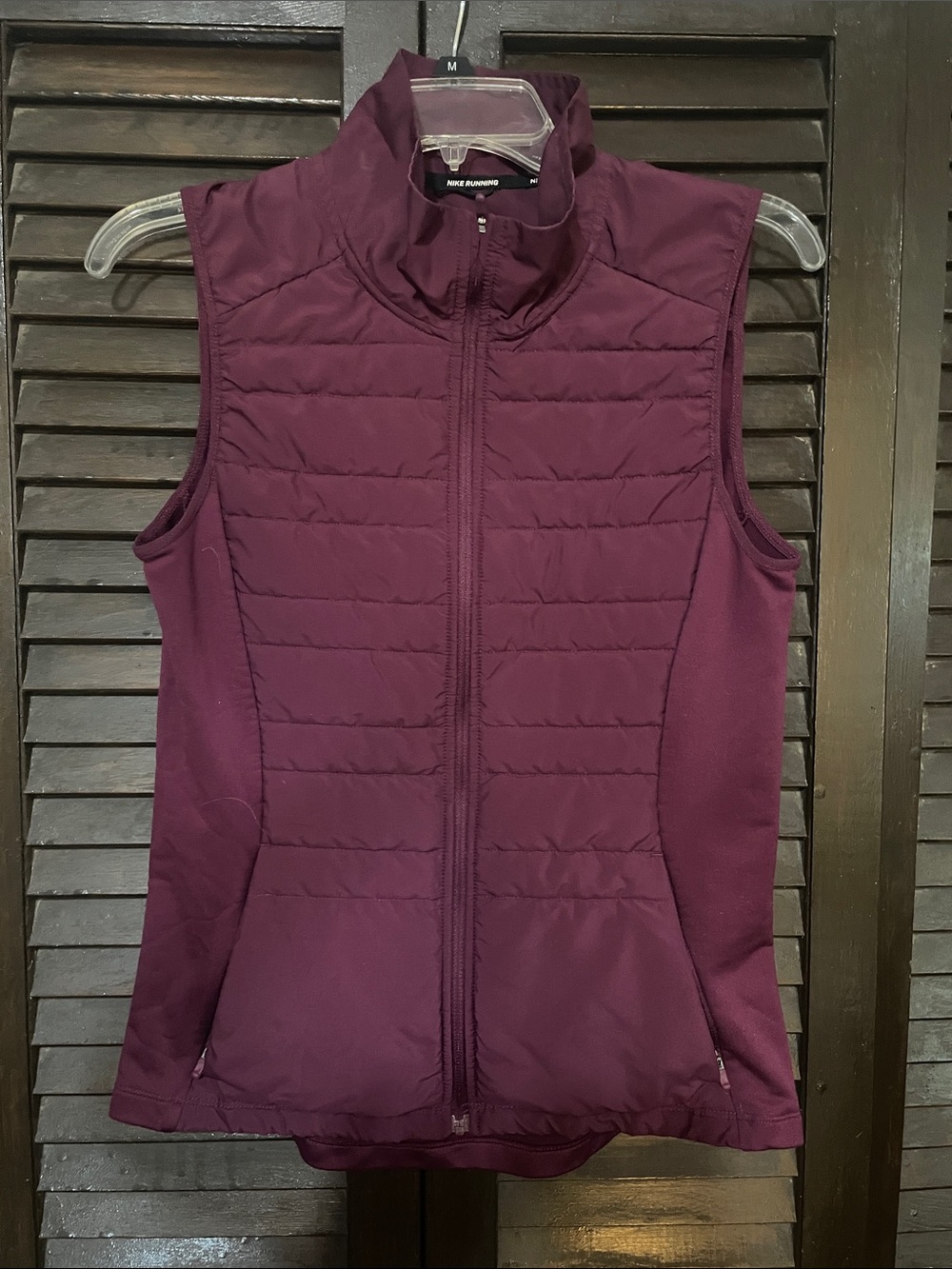 Nike Women's Deep Plum Quilted Sleeveless Vest